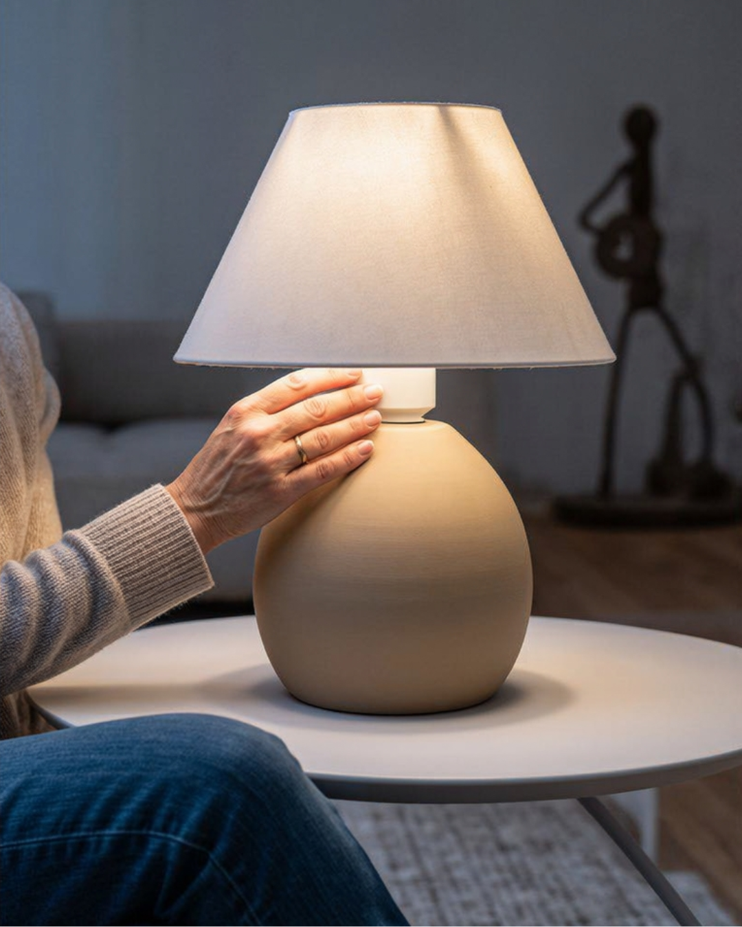 Abajur Artesanal de Cerâmica Lumière™