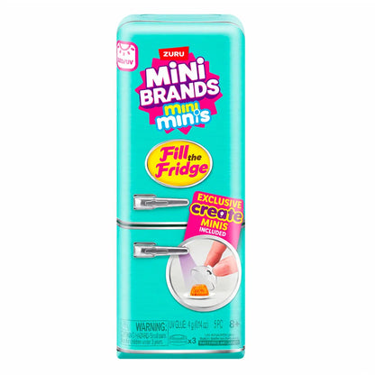 Geladeirinha Mini Brands Fill The Fridge com Luz Interna + Mini Itens Inclusos