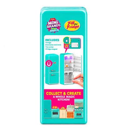 Geladeirinha Mini Brands Fill The Fridge com Luz Interna + Mini Itens Inclusos