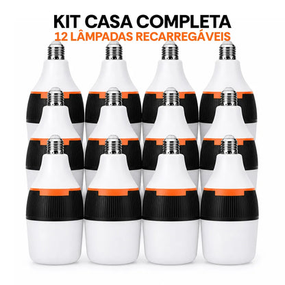Kit Lâmpadas de Emergência Recarregáveis para Casa