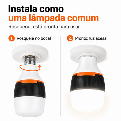 Kit Lâmpadas de Emergência Recarregáveis para Casa