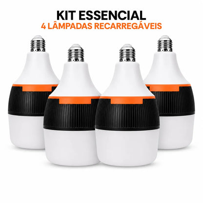 Kit Lâmpadas de Emergência Recarregáveis para Casa
