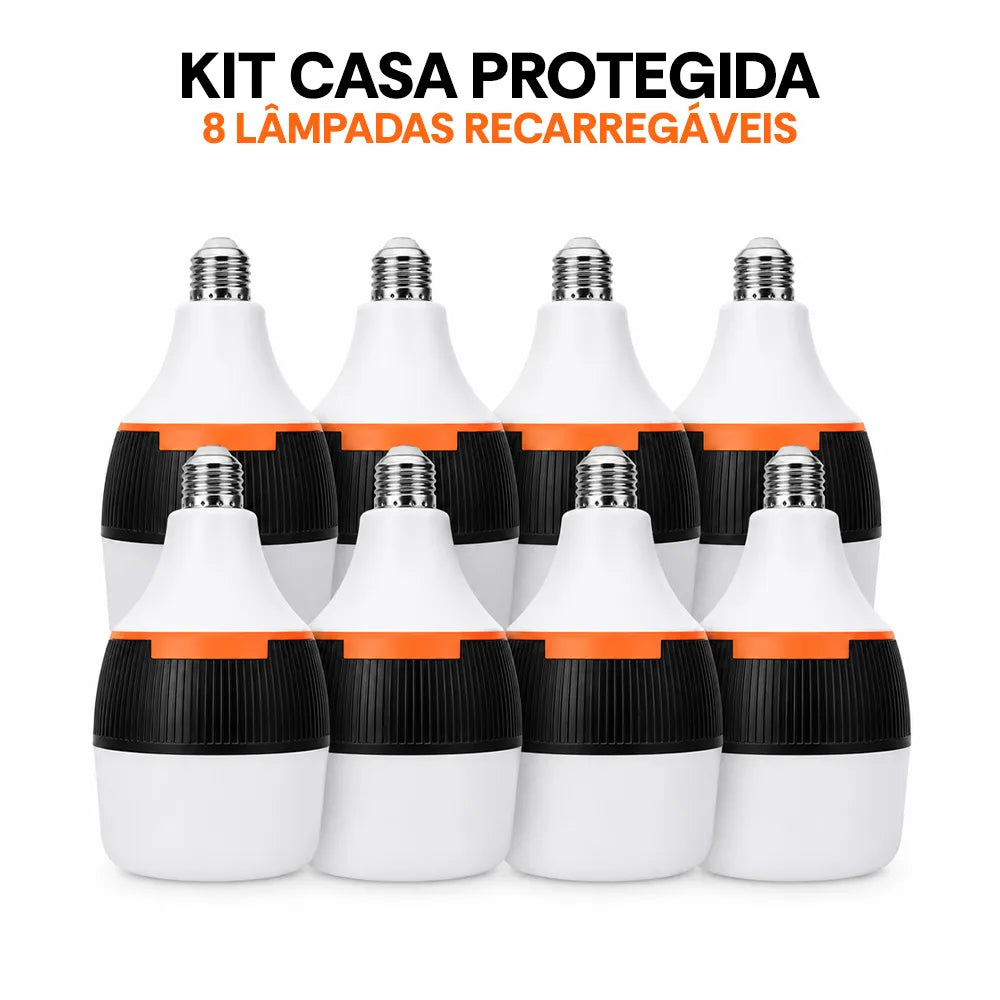 Kit Lâmpadas de Emergência Recarregáveis para Casa