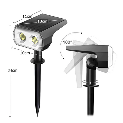 Luminária Espeto Jardim Super Led Energia Solar