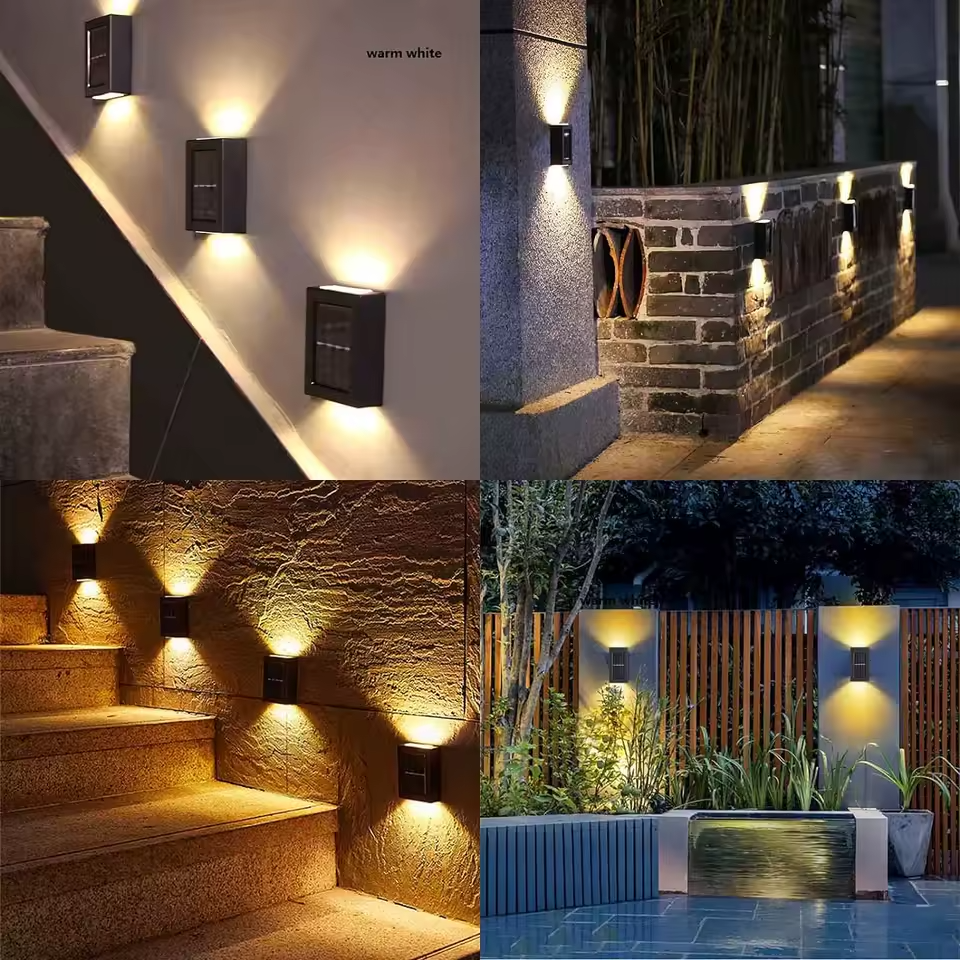 LED Luminária Solar Parede Iluminação Externa