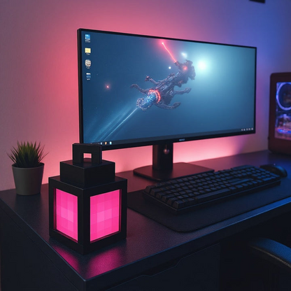 Luminária Minecraft PixelGlow™